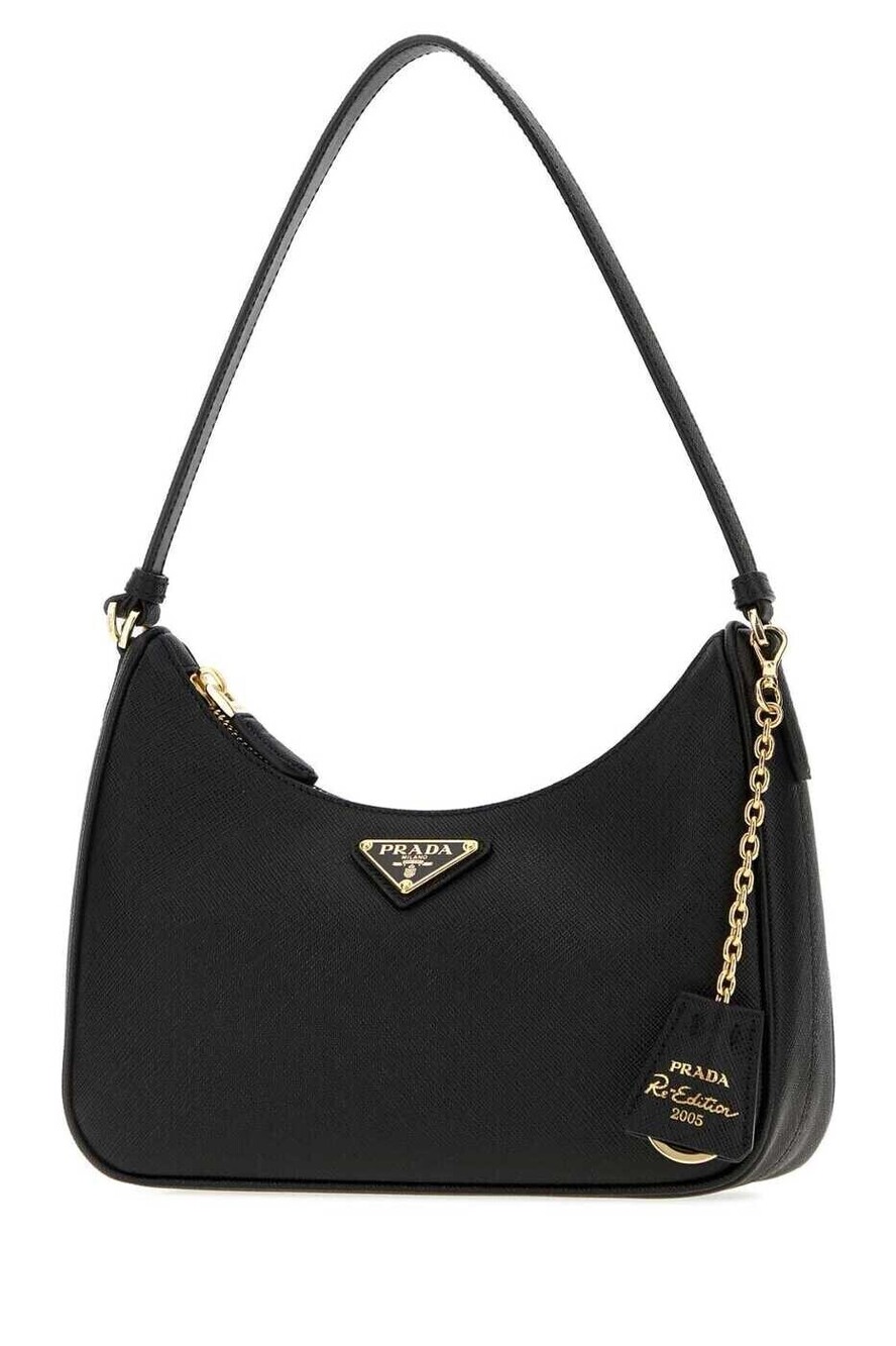 Prada Vela Shoulder Bag Black